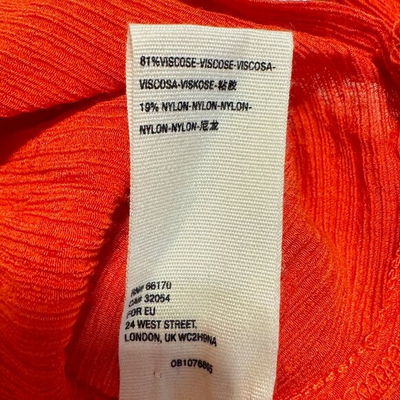 FREE PEOPLE Check On It Faux Wrap Top in Flame - Picture 9 of 11